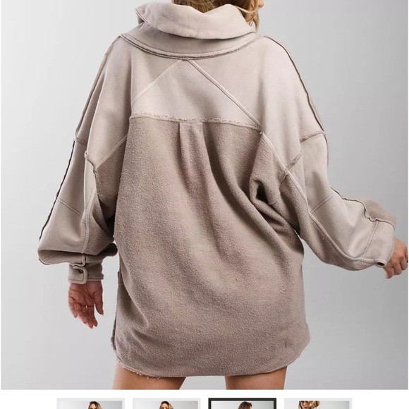 Free People Jordan Reverse Fleece Shacket - Picture 7 of 10